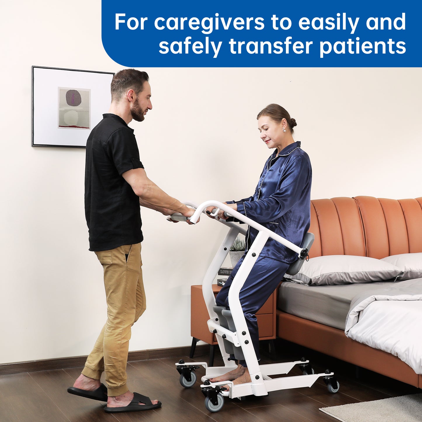 Stand Assist Patient Transport Unit, Patient Lift for Home Care Use, Medical Equipment Lift Assist